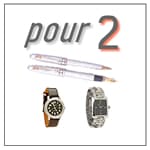 Ensemble Montres & stylos pour deux